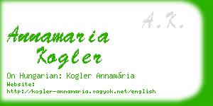 annamaria kogler business card
